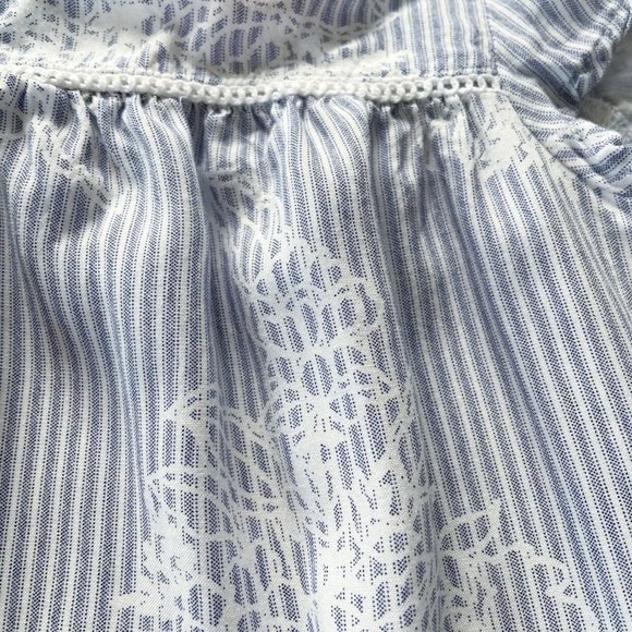 Joe Fresh Viscose Tunic Short Sleeve Shirt Lace Detail Kids Size 4 - Picture 2 of 8